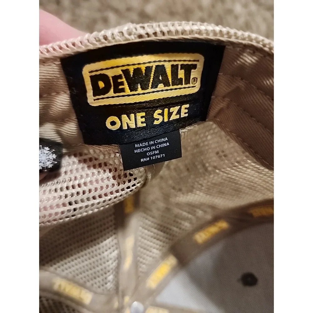 Dewalt‎ Camo With American Flag Snapback Mesh Trucker Cap One Size